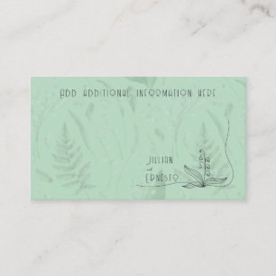 Tarjeta De Recepción Lily of Valley con Ferns Verde suave con gráfic