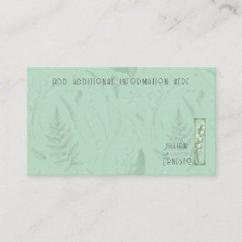 Tarjeta De Recepción Lily of Valley con Ferns || Verde suave con gráfic