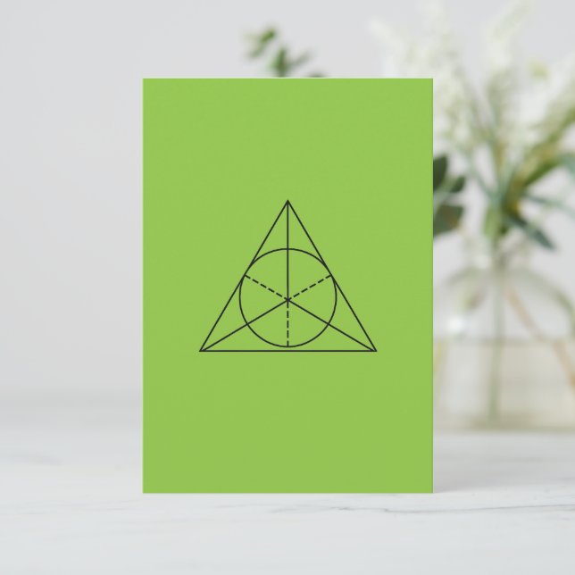 Tarjeta De Recepción Lime Green Abstract Wallpaper | Minimal Design (Anverso de pie)