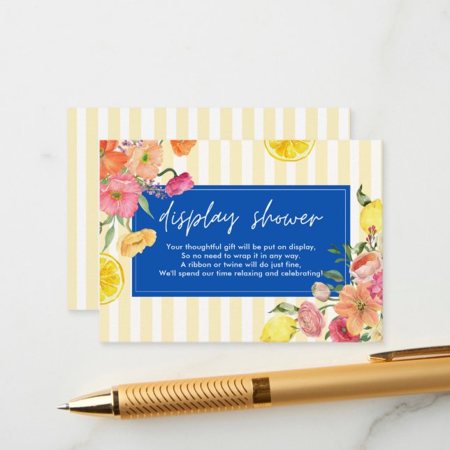 Tarjeta De Recepción Limón acuático ducha de pantalla de ducha (Anverso/Reverso In Situ)