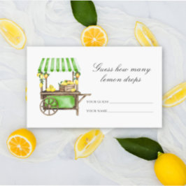 Tarjeta De Recepción Limón cítrico - Adivina cuántas gotas de limón