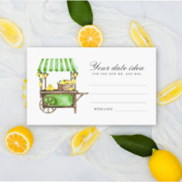 Tarjeta De Recepción Limón cítrico - Ideas para una noche de cita \ Tar