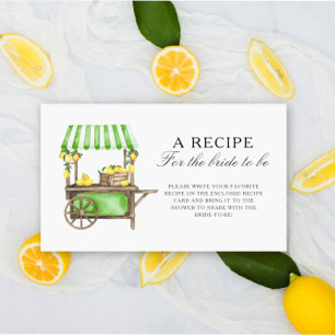 Tarjeta De Recepción Limón Cítrico - Receta para la futura novia