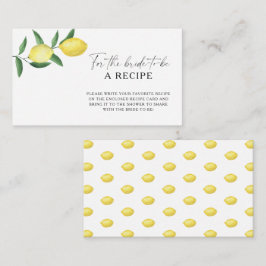Tarjeta De Recepción Limón Cítrico - Receta para la futura novia