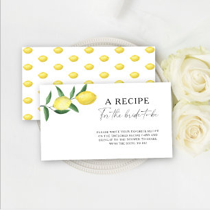 Tarjeta De Recepción Limón Cítrico - Receta para la novia