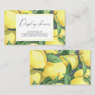 Tarjeta De Recepción Limón de cítricos: ducha de pantalla