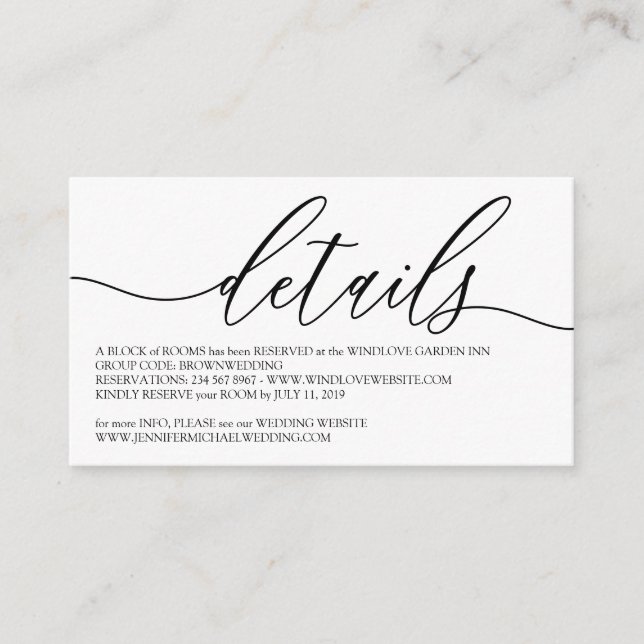 Tarjeta De Recepción Limpieza Simple Moderno Añadir sus detalles de fot (Anverso)