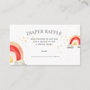 Tarjeta De Recepción lindo boleto de rifa de barro arco iris diaper