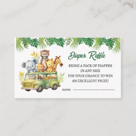 Tarjeta De Recepción lindos animales jungla safari bebé ducha