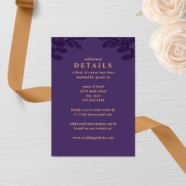 Tarjeta De Recepción Línea caprichosa deja Boda