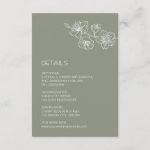Línea de Arte Floral Blanco Verde Salvia Boda