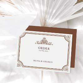 Tarjeta De Recepción Línea de tiempo de los Bodas clásicos de Terracott