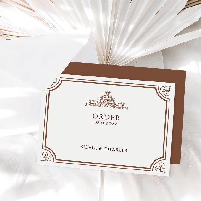 Tarjeta De Recepción Línea de tiempo de los Bodas clásicos de Terracott (Subido por el creador)