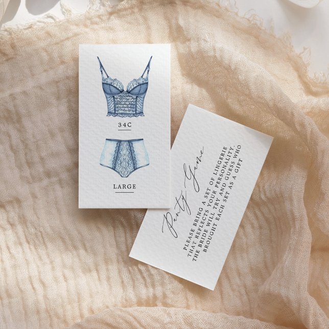 Tarjeta De Recepción Lingerie Bridal Shower Panty Game Insert (Subido por el creador)
