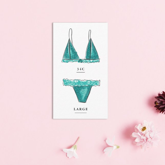 Tarjeta De Recepción Lingerie Bridal Shower Size Insert (Subido por el creador)