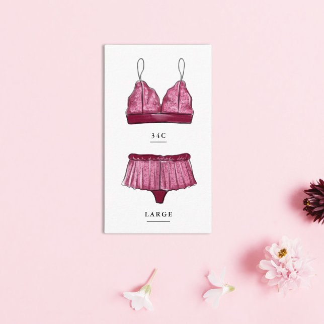 Tarjeta De Recepción Lingerie Bridal Shower Size Insert (Subido por el creador)