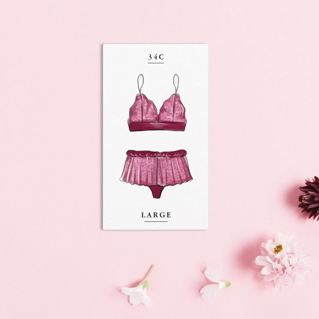 Tarjeta De Recepción Lingerie Bridal Shower Size Insert (Subido por el creador)