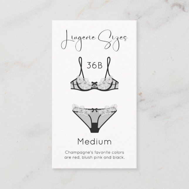 Tarjeta De Recepción Lingerie dimensiona la moderna ducha de novias (Anverso)
