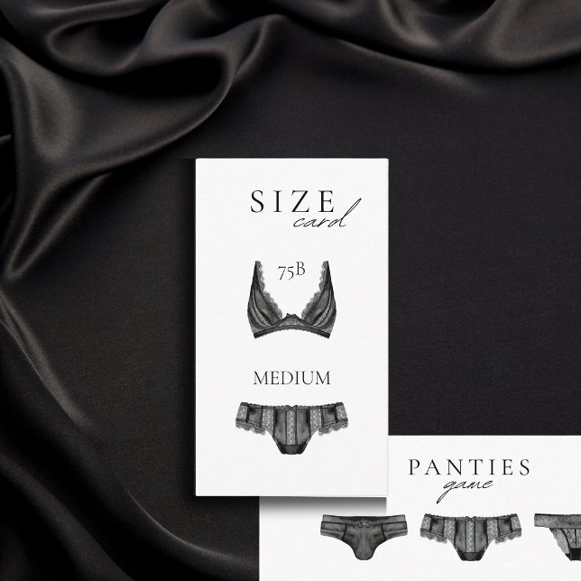 Tarjeta De Recepción Lingerie Shower Size Card Black Lace (Subido por el creador)