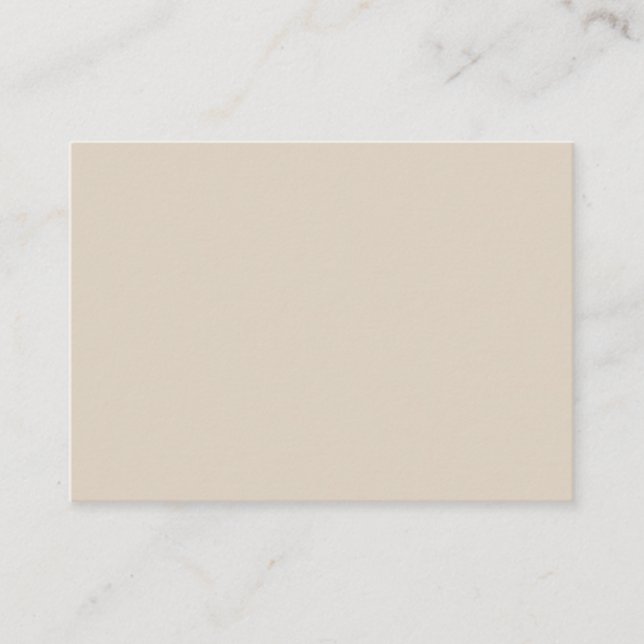Tarjeta De Recepción Lino Natural Color Sólido (Anverso)