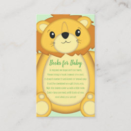 Tarjeta De Recepción Lion Baby Shower Safari