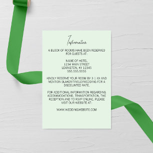 Tarjeta De Recepción Lirio minimalista del Boda del Valle