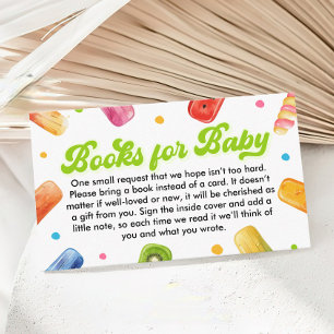 Tarjeta De Recepción Listo para abrir Baby Shower Popsicle Books para e