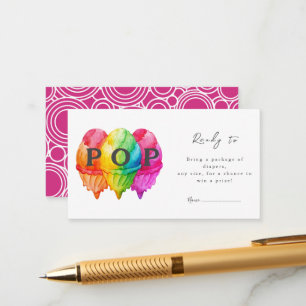 Tarjeta De Recepción Listo para mostrar Baby Shower rosa gradiente de c