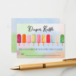 Tarjeta De Recepción Listo Para Pop Popsicles Diaper Raffle