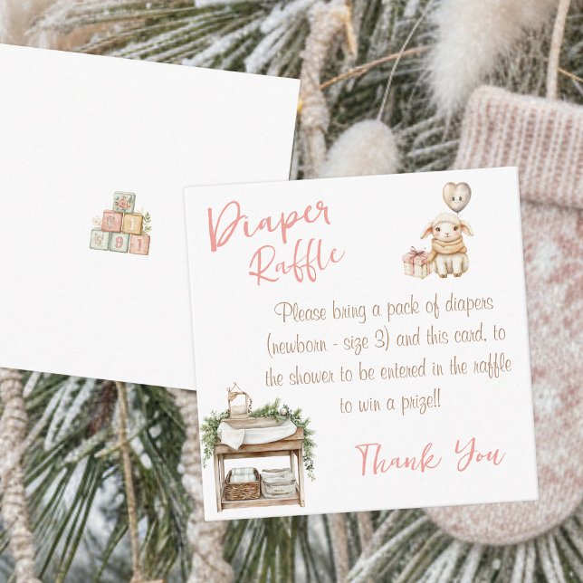 Tarjeta De Recepción Little Bit Of Country Winter Boho Baby Girl Shower (Subido por el creador)