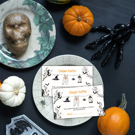 Tarjeta De Recepción Little Boo Clothesline Diaper Raffle Baby Shower