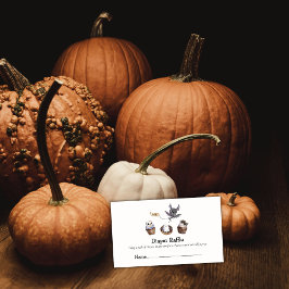 Tarjeta De Recepción Little Boo Fancy cupcake Diaper Raffle Baby Shower