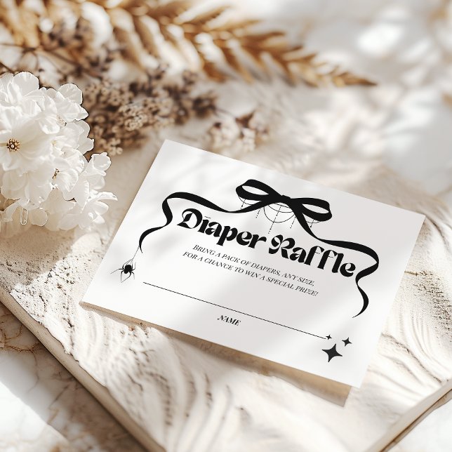 Tarjeta De Recepción Little Boo Gothic Halloween Baby Shower Diaper (Subido por el creador)
