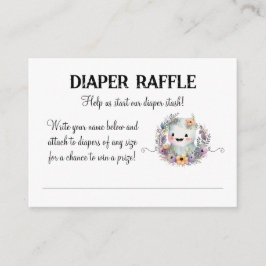 Tarjeta De Recepción Little Boo Halloween Baby Shower Diaper Raffle