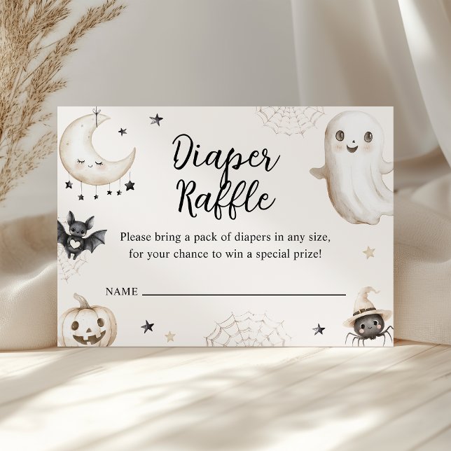 Tarjeta De Recepción Little Boo Halloween Baby Shower Diaper Raffle (Subido por el creador)