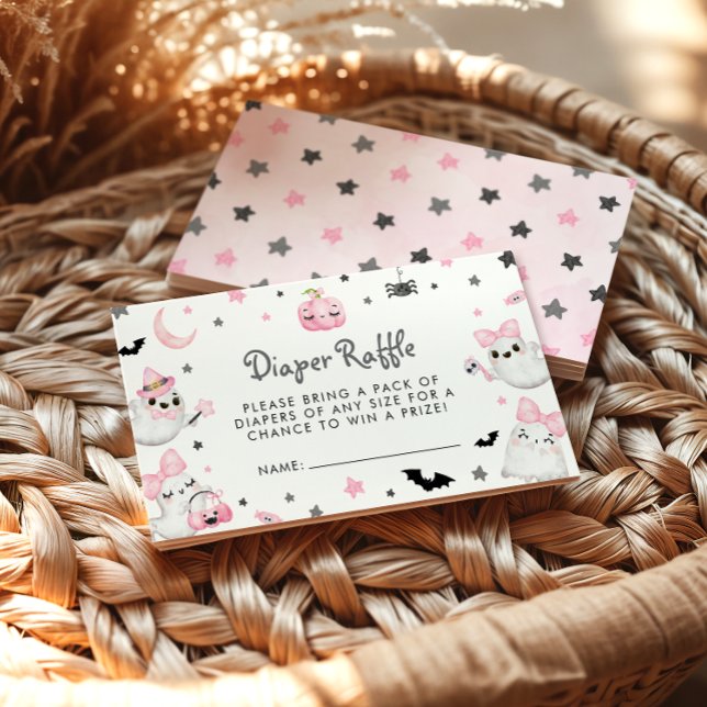 Tarjeta De Recepción Little Boo Halloween Baby Shower Diaper Raffle (Subido por el creador)