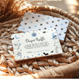 Tarjeta De Recepción Little Boo Halloween Baby Shower Diaper Raffle
