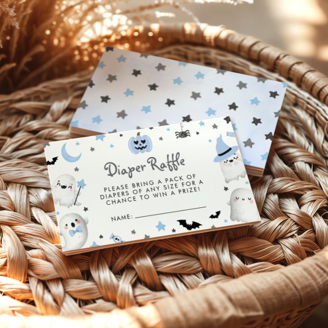 Tarjeta De Recepción Little Boo Halloween Baby Shower Diaper Raffle (Subido por el creador)