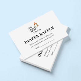 Tarjeta De Recepción Little Boo Halloween Diaper Raffle Baby Shower