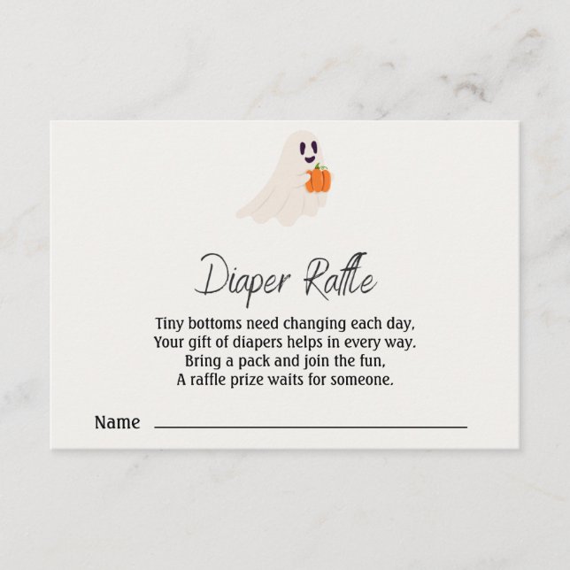 Tarjeta De Recepción  Little Boo Is Almost Due Halloween Baby Shower (Anverso)