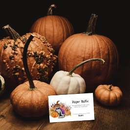 Tarjeta De Recepción Little Boo Poem Cat Diaper Raffle Baby Shower