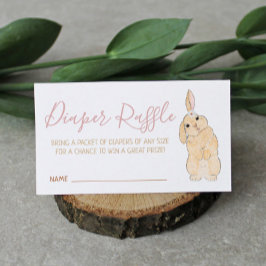 Tarjeta De Recepción Little Bunny Diaper Raffle