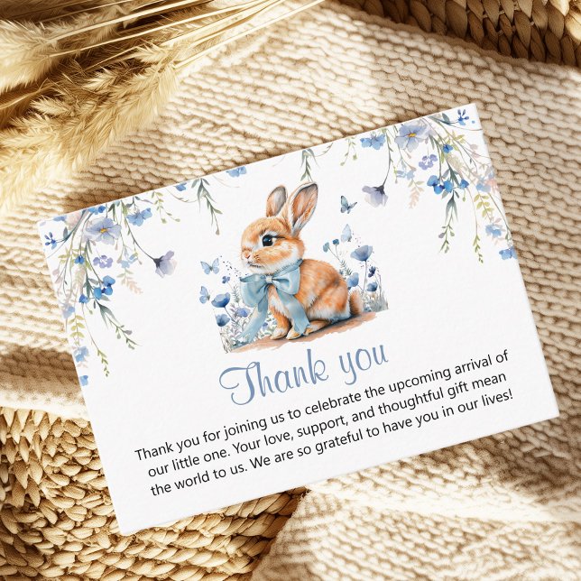 Tarjeta De Recepción Little Bunny Wildflower Baby Shower Boy Gracias (Subido por el creador)