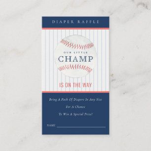 Tarjeta De Recepción Little Champ Baseball Diaper Raffle Baby Shower