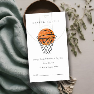 Tarjeta De Recepción Little Champ Basketball Diaper Raffle Baby Shower