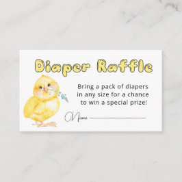 Tarjeta De Recepción Little Chick Baby Shower Diaper Raffle