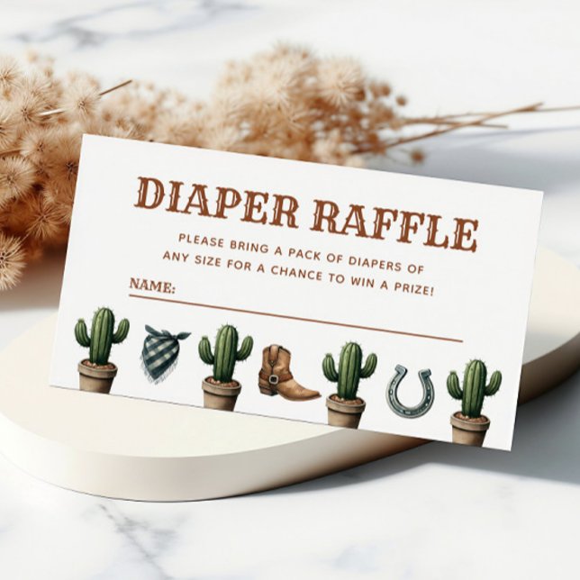Tarjeta De Recepción Little Cowboy Baby Shower Diaper Raffle (Subido por el creador)