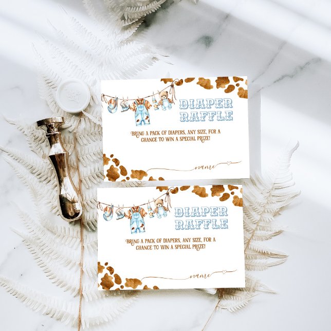 Tarjeta De Recepción Little Cowboy Clothesline WildWest Boy Baby Shower (Subido por el creador)