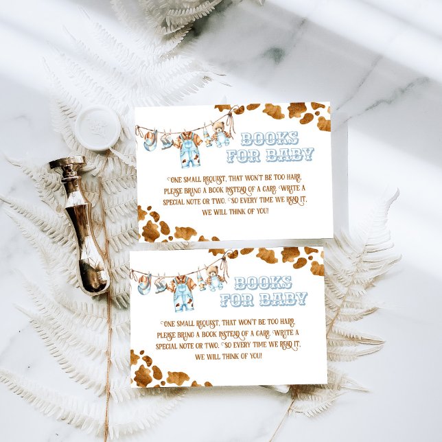 Tarjeta De Recepción Little Cowboy Clothesline WildWest Boy Baby Shower (Subido por el creador)