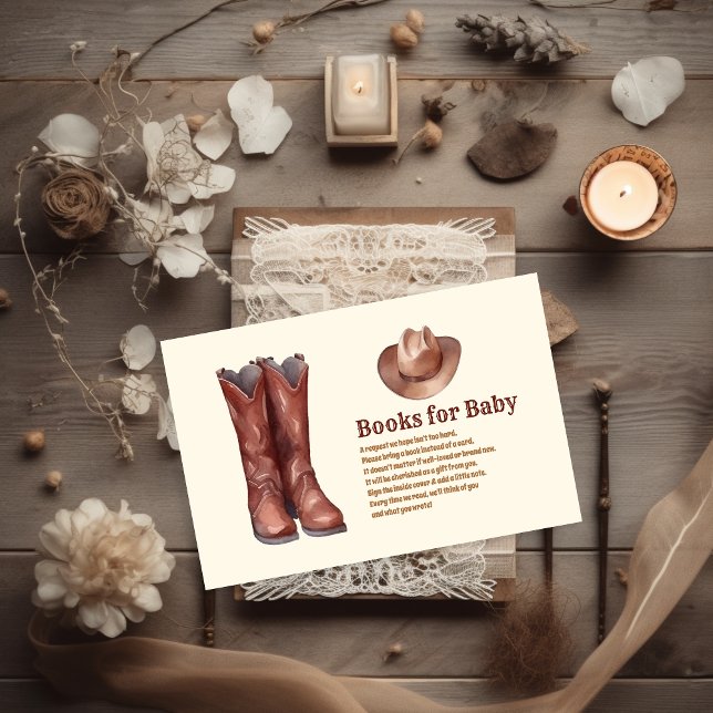 Tarjeta De Recepción Little Cowboy Modern Western Rodeo Baby Shower (Subido por el creador)